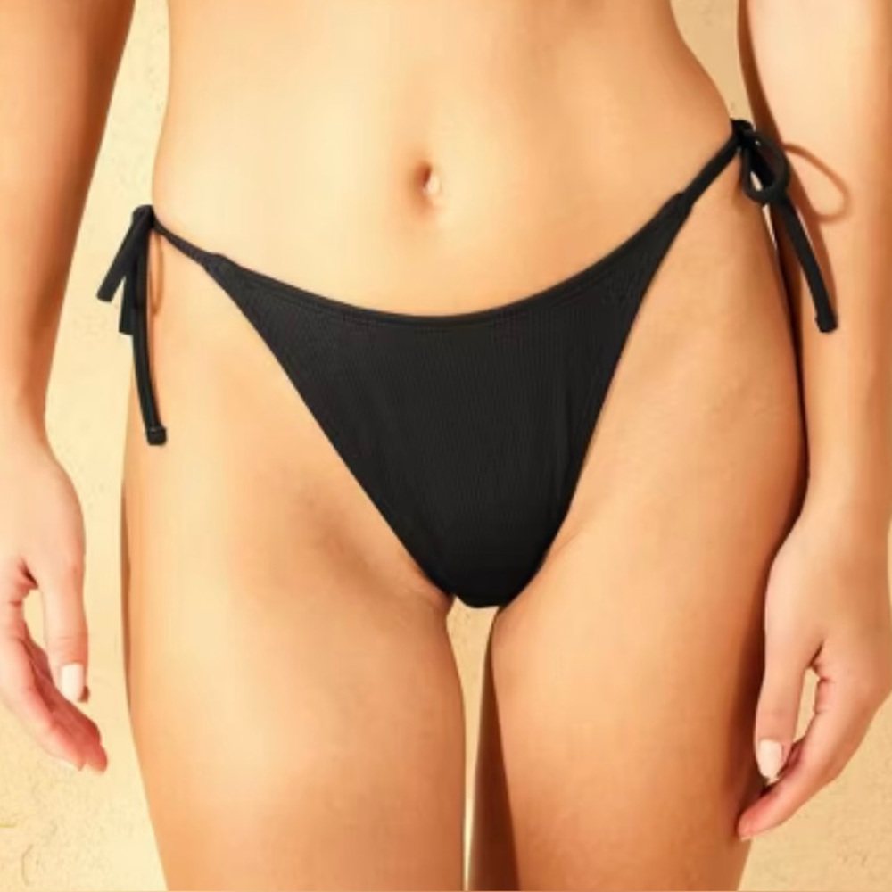 Black String Bikini Bottom